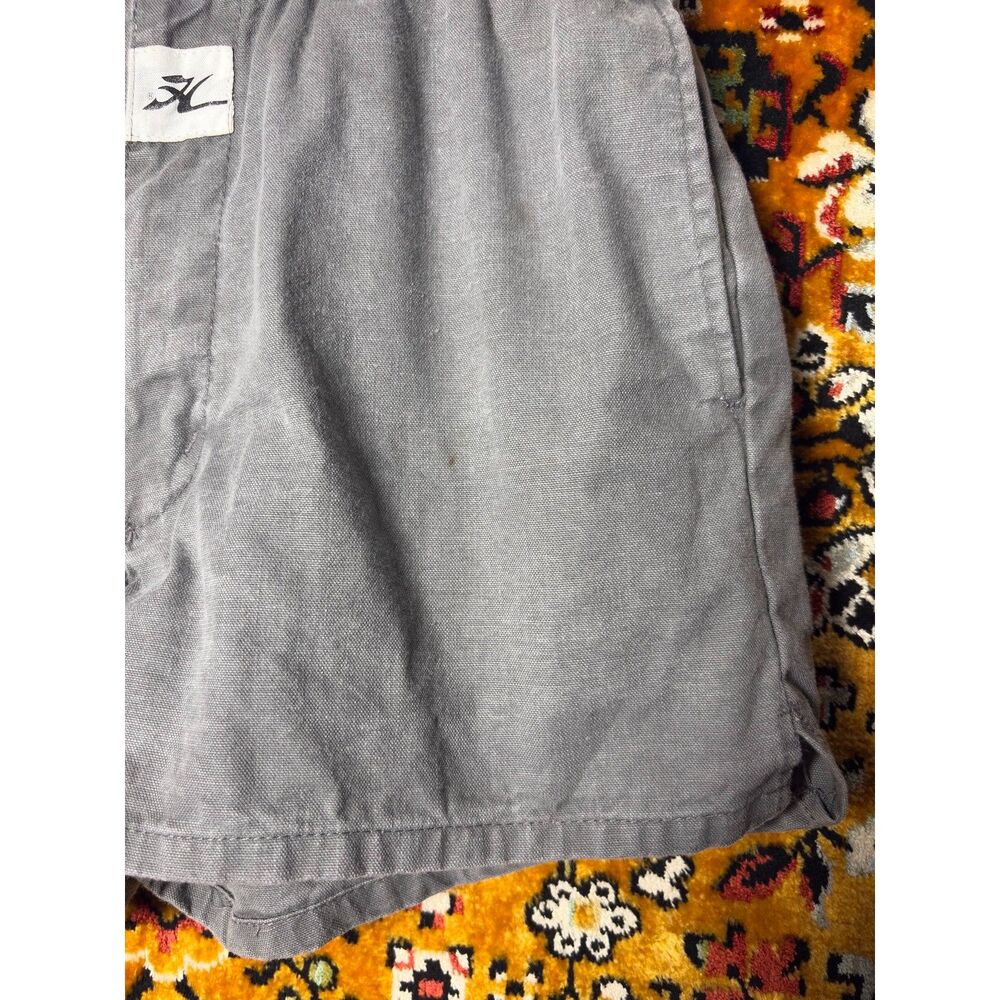 80s Vintage Hobie Faded Gray Canvas Sailing Shorts Surf Techwear Unisex XS / S - Picture 2 of 8